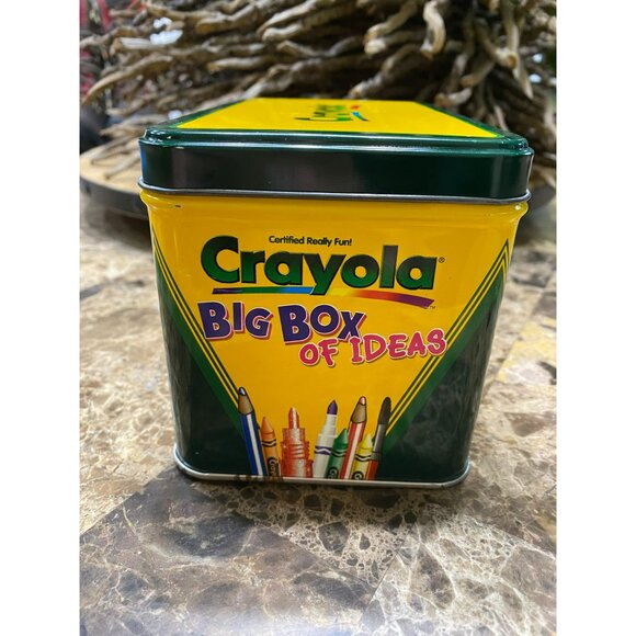 Vintage 1998 Crayola Big Box Of Ideas Crayons 112 Count Tin Collectors Edition - Picture 4 of 8